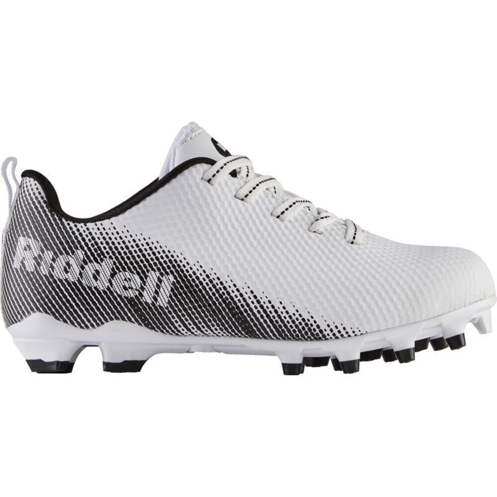 Riddell Endzone 172539 Youth US 5 White Black Low Top Football Cleats UWU334